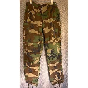 US Military Woodland Camouflage Pant Medium Long Size 31-25 Button Fly USA